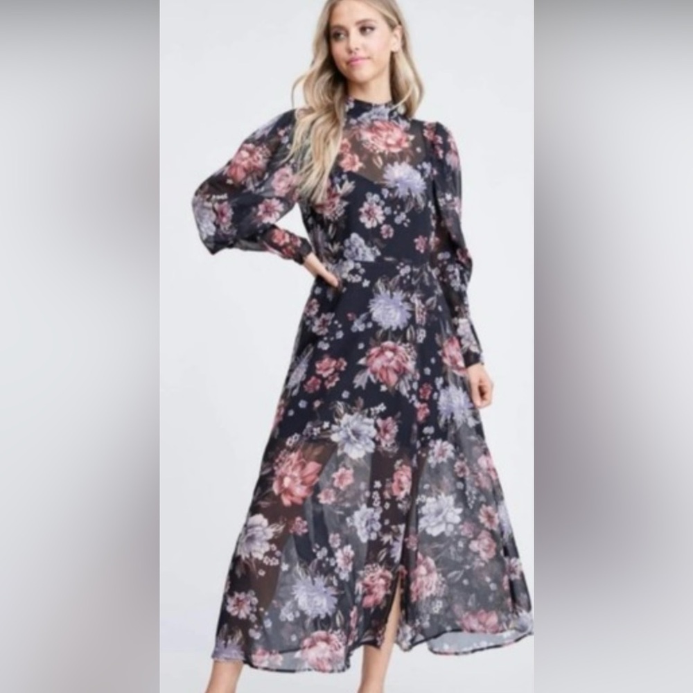 En Saison Floral Midi Dress